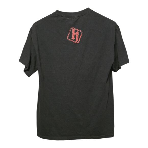 Hostility Mens Graphic Tshirt Black Size Large Skull Cobwebs Roses Punk Grunge - Picture 2 of 7